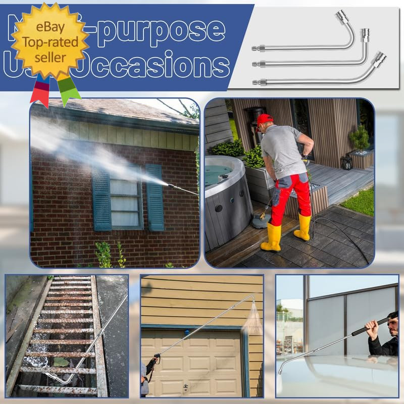 60″ Pressure Washer Extension Wand,Stainless Steel Power Washer Wand Extension