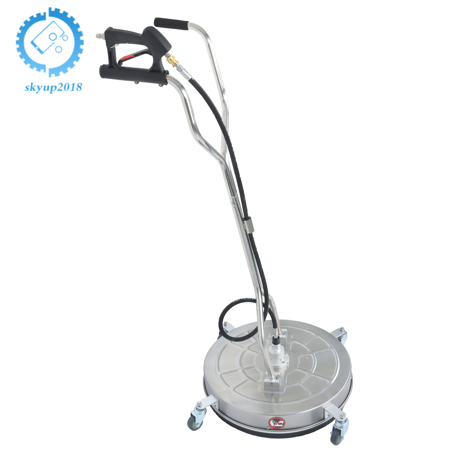 24″ Pressure Washer Surface Cleaner 6000PSI Quick Connect W/ Handles & Wheels