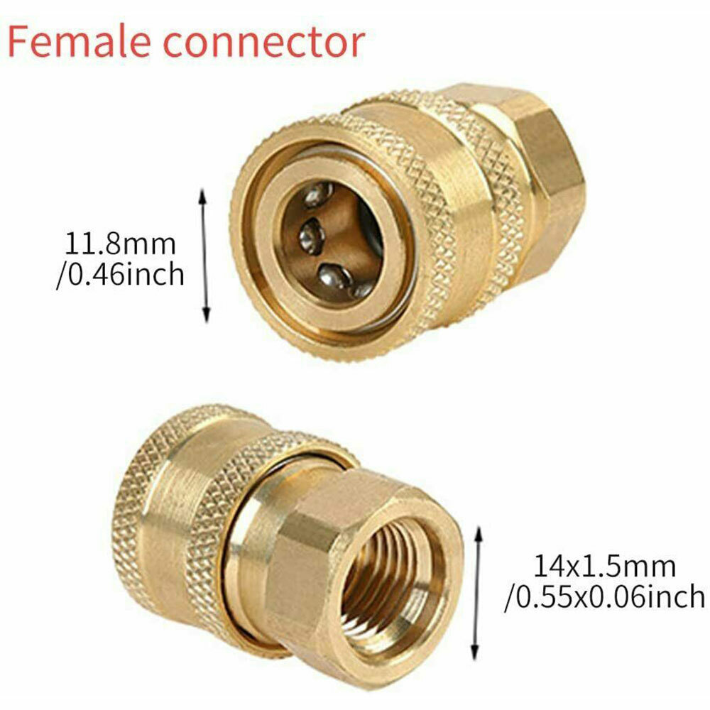 2PC Pressure Washer Coupler Brass Fittings 1/4 Inch Quick Connect To Female NPT