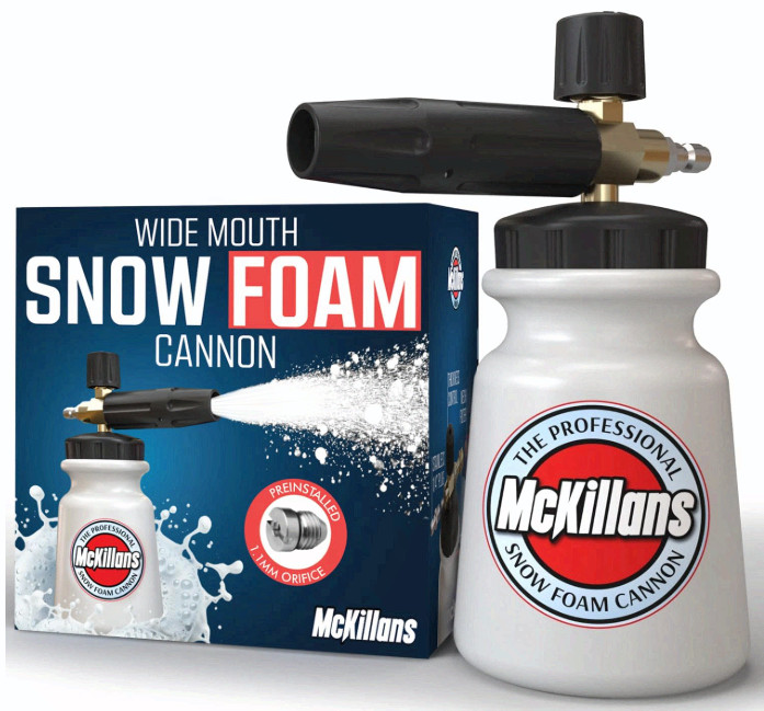 McKillans Foam Cannon Wide Mouth Pressure Washer Lance 1/4in Quick Connect