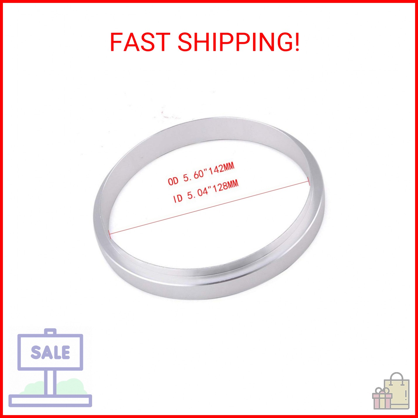 BARTOO Aluminum Air Cleaner Spacer 1/2 Inch for 5-1/8 Inch Carburetor Opening fo