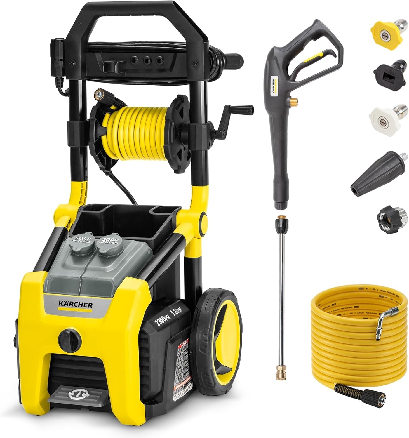 Powerful Kärcher K2300PS Pressure Washer – Versatile 4 Nozzles & Detergent Tank
