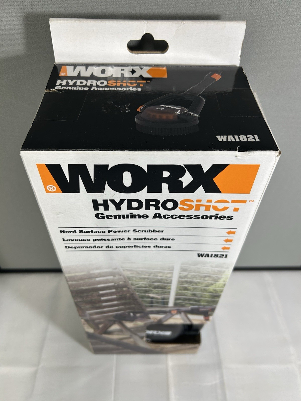 Worx Hydro Shot Adjustable Outdoor Power Scrubber Quick Snap Connection WA1821