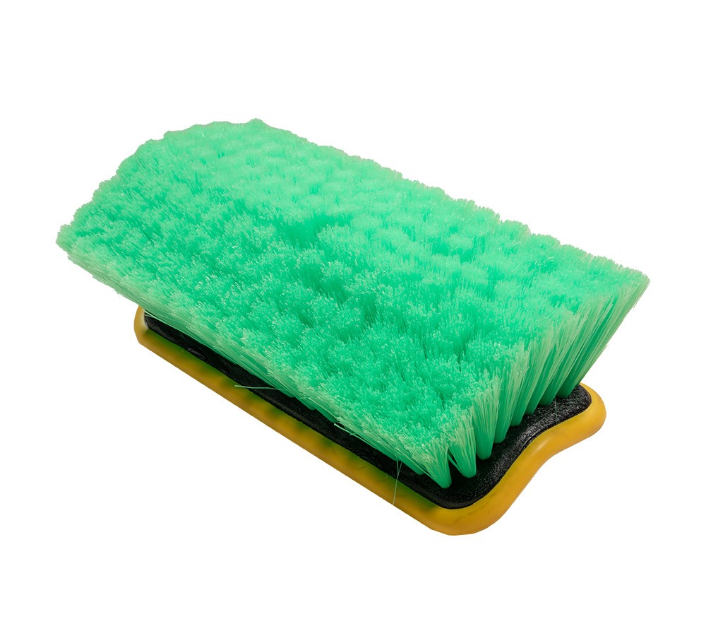 2Pc 10″ Bi-Level Car Wash Brush & 4′ to 8′ Long Handle w/Soft Bristles for Truck