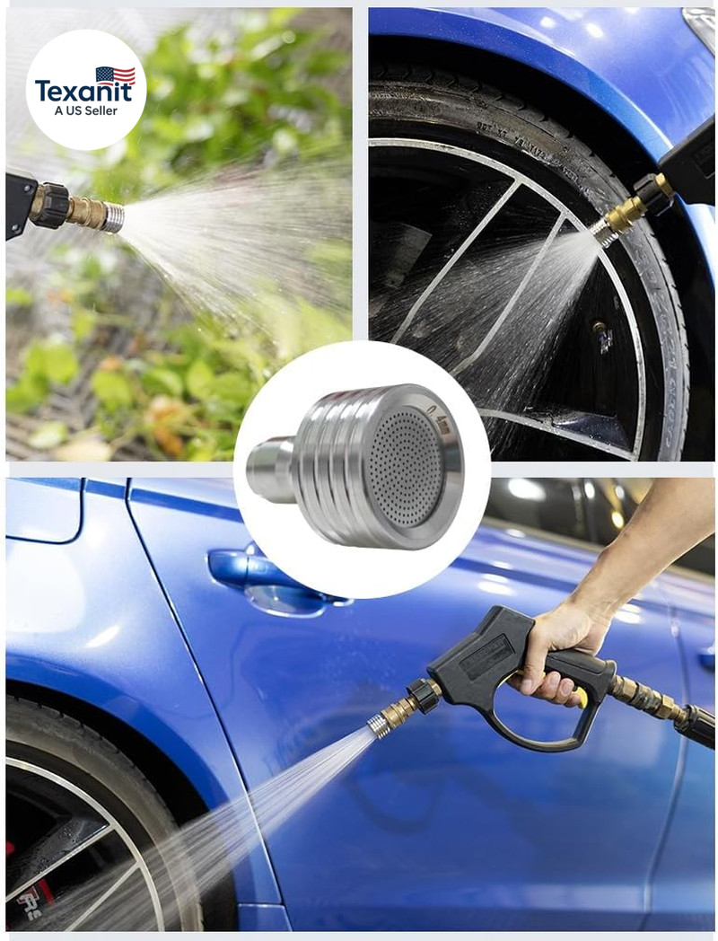 Stainless Steel Pressure Washer Nozzle Tips, 0.3Mm/0.4Mm/0.5Mm Hole, 1/4″ Quick