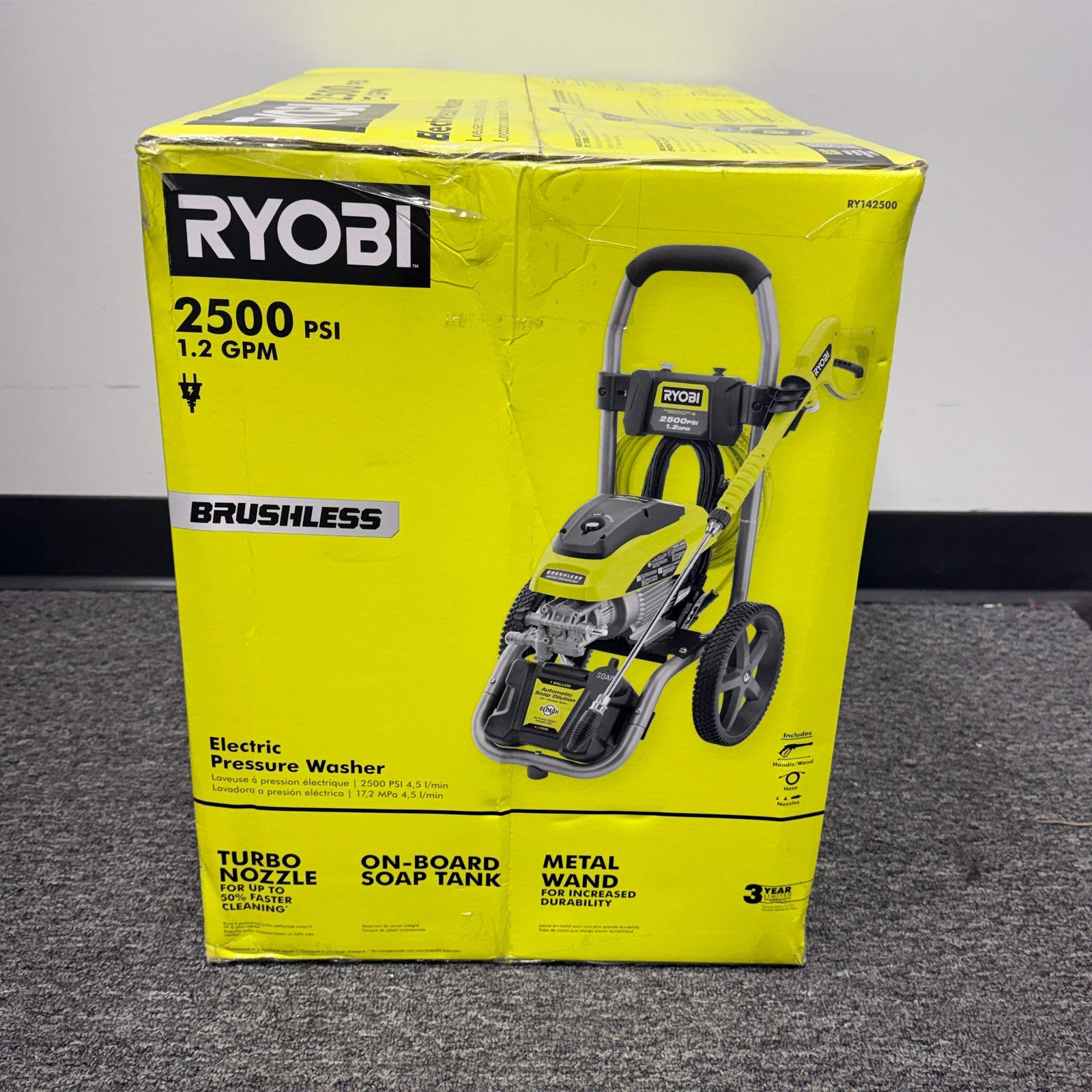 New Ryobi 120V Electric Pressure Washer RY142500