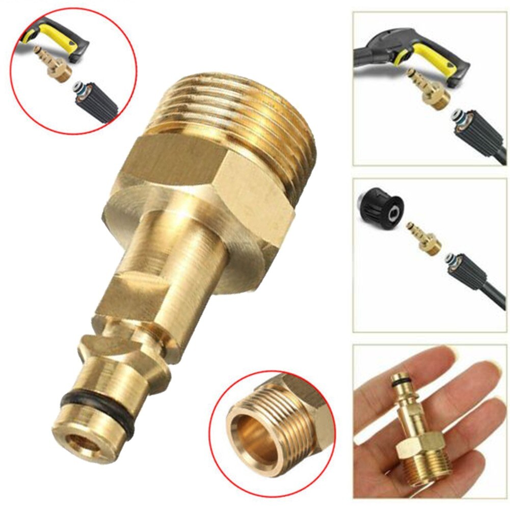 M22 14MM Adapter for Karcher Gun Pressure Washer Hose Pipe Quick Convert Garden