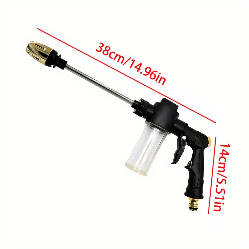 High Pressure Garden Water Gun Hose Nozzle Car Wash RV Foam Kettle Spray