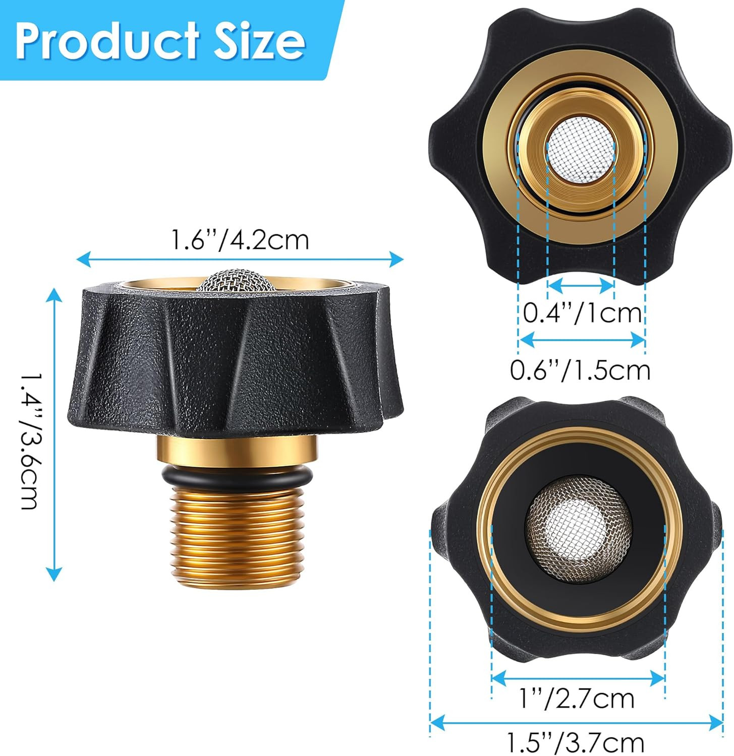 3/4 Female to 3/8 Male Pressure Washer Adapter Fits Simpson 7112362 Pump