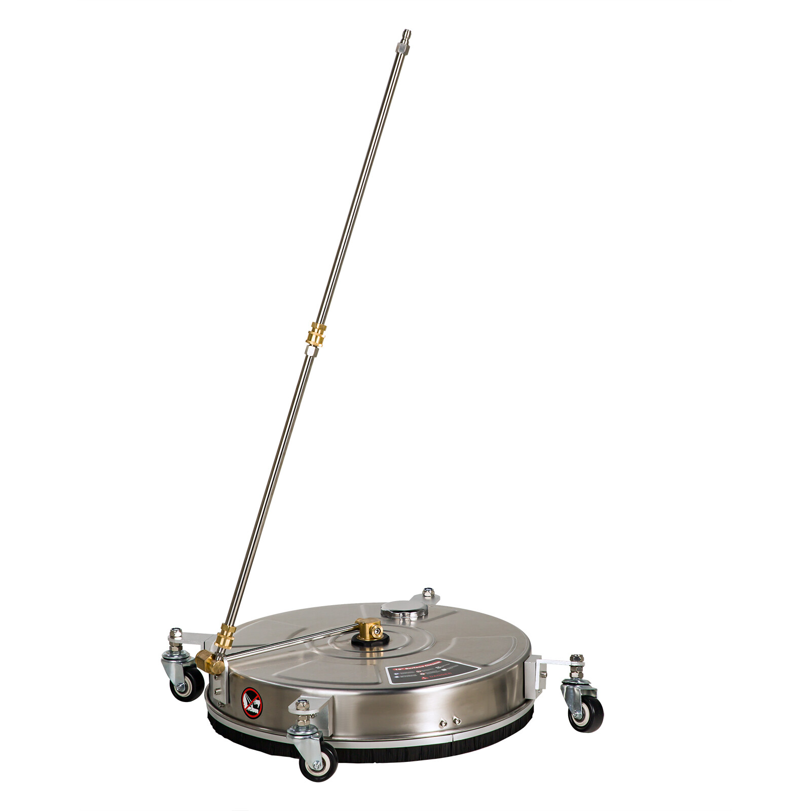 18″ Pressure Washer Surface Cleaner with Wheels 4000 PSI 2 Extension Wand SS