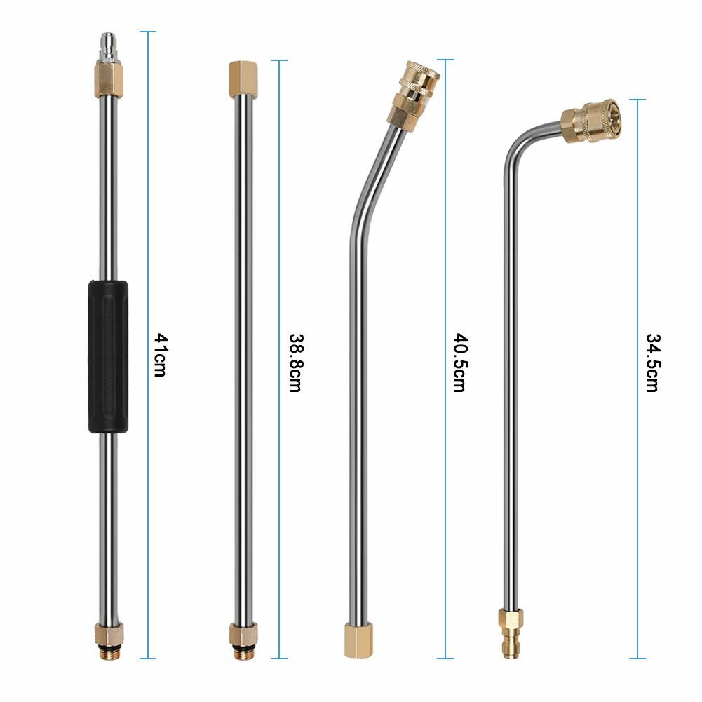 Gutter Cleaning Tool High Pressure Washer Wand Lance Nozzles & Pivoting Coupler
