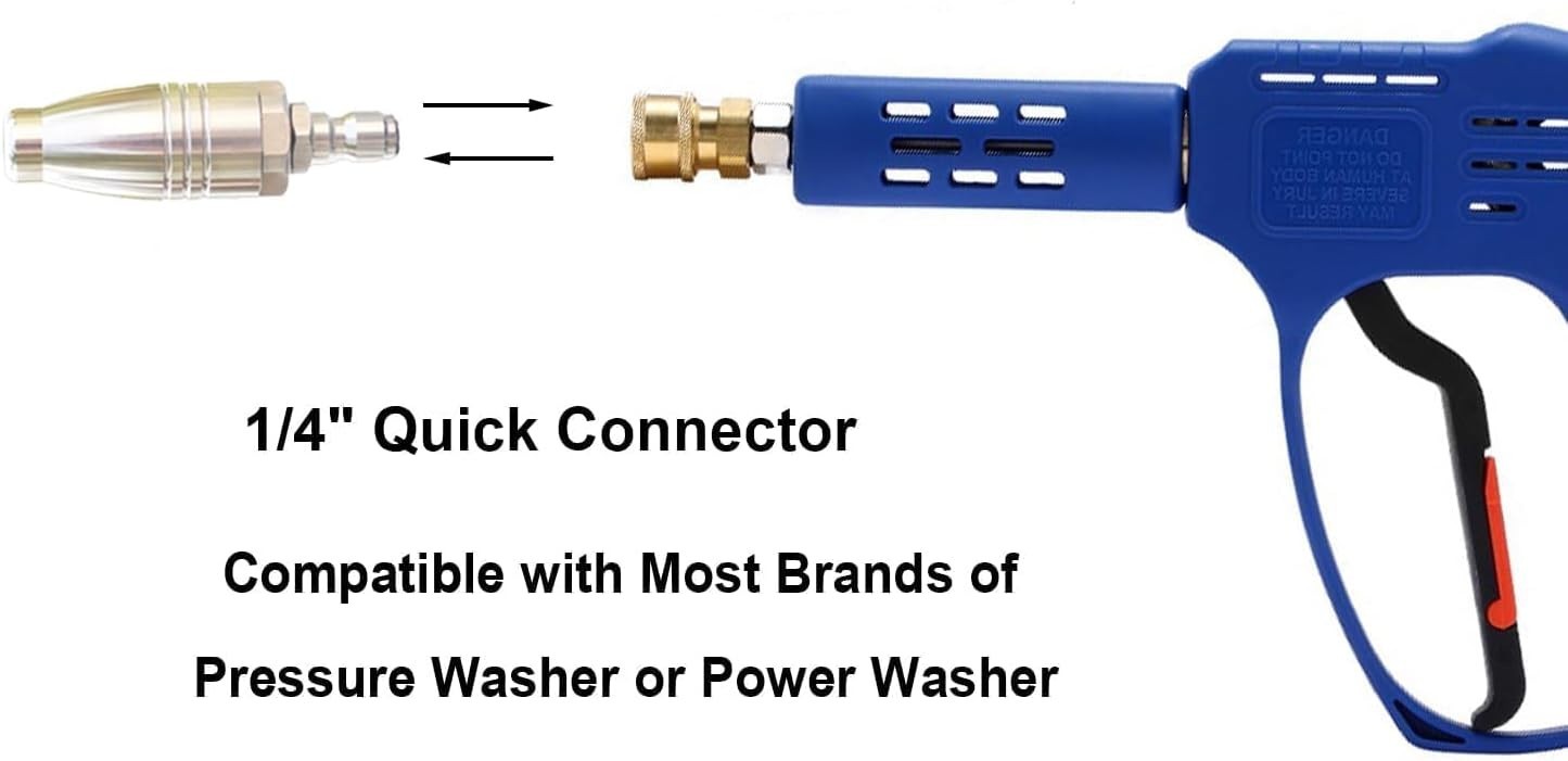 Turbo Nozzle Pressure Washer Tips, SUS 304 Stainless Steel 360°Rotating Turbo No