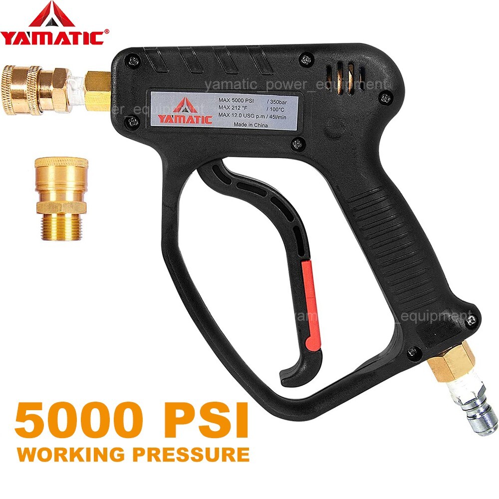 YAMATIC 5000 PSI High Pressure Washer Trigger Gun M22-14mm M22-15mm 3.8″ Connect