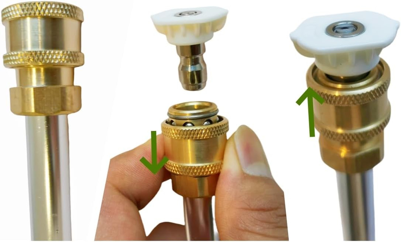 Upgraded Pressure Washer Wand, Brass Water Jet Nozzle for Garden Hose, Hydro Hos