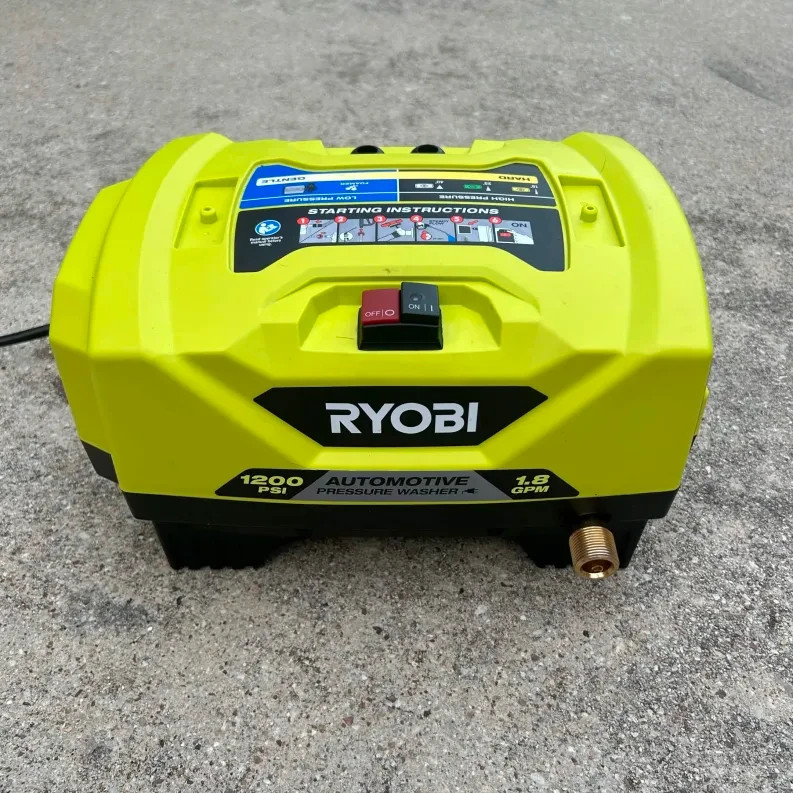 RYOBI 1200 PSI 1.8 GPM Cold Water Automotive Electric Pressure RY14AM12