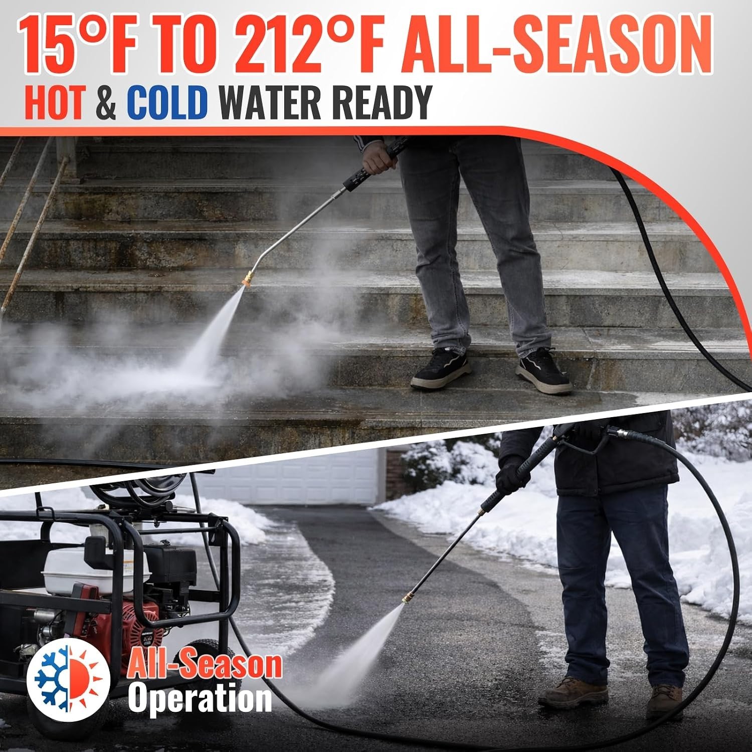 YAMATIC 3 8 Pressure Washer Hose 100 Ft 4000 PSI Steel Braided