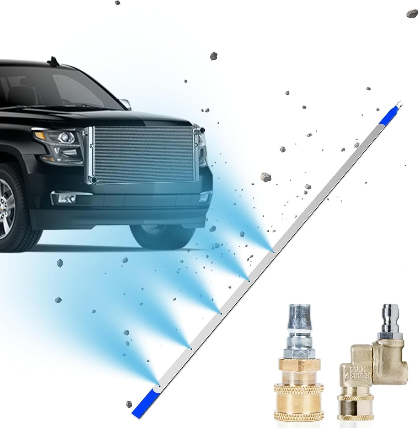 Radiator Cleaning Wand – Pressure Washer Tool for Cars, Trucks & RVs, Dual-Use W