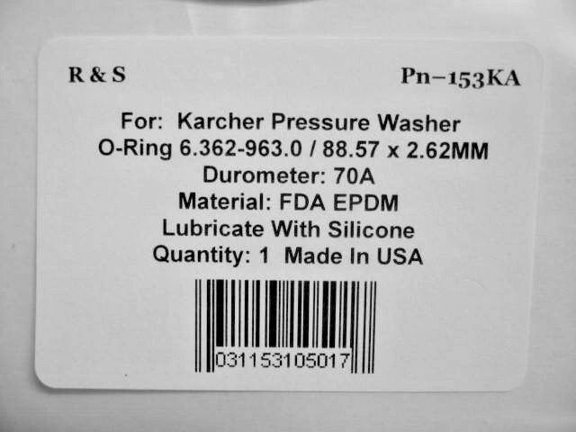 Karcher 6.362-963.0 /AR-1880130 /O-Ring /88.57 X 2.62 /R&S 153KA / EPDM Material