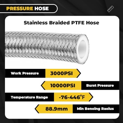 6AN Power Steering Pump Hose Kit 25Inch Compatible with Chevy C10 LS Engine,