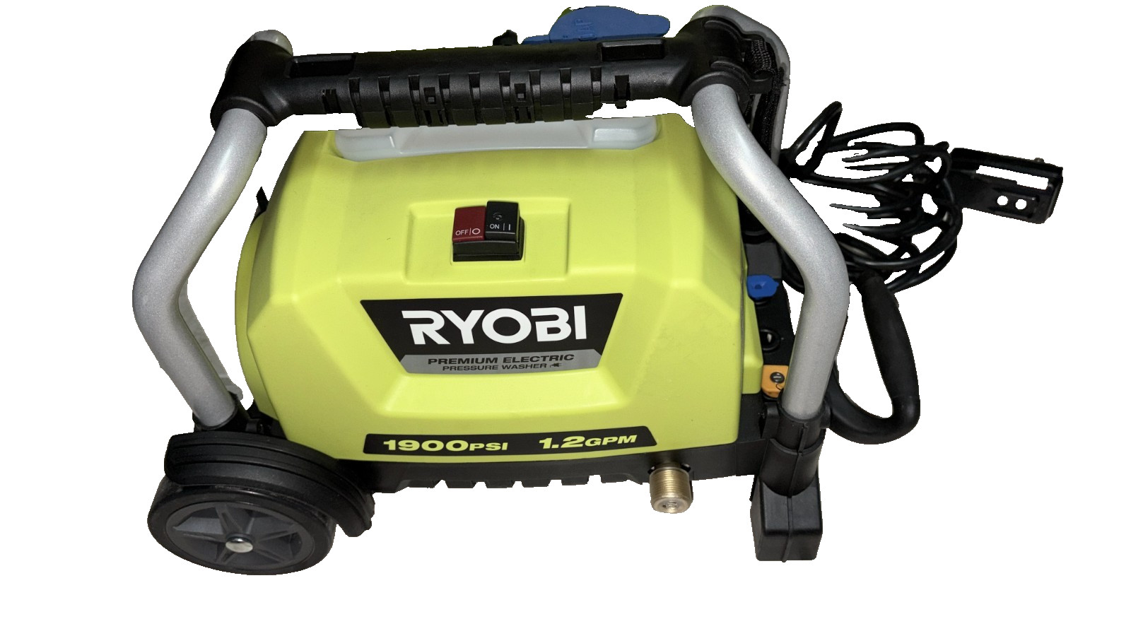 RYOBI RY1419MT 1900 PSI 1.2 GPM Electric Pressure Washer – No Hose or Wand