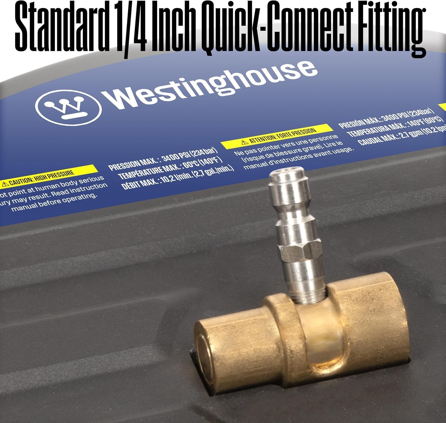 15” Pressure Washer Surface Cleaner Attachment – 3400 Max PSI, 1/4” Connector