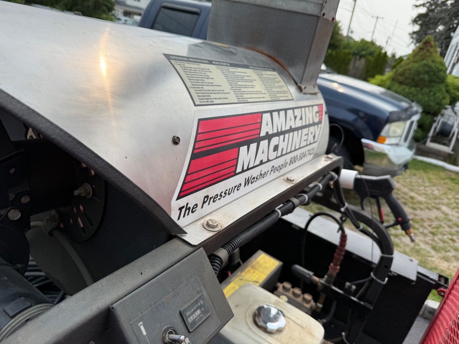 hot water power washer with a soft wash system