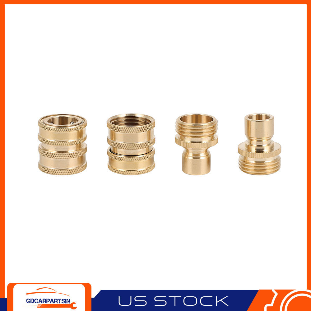 3/4″ Garden Hose Solid Brass Quick Connect Water Female Male Connector Set US