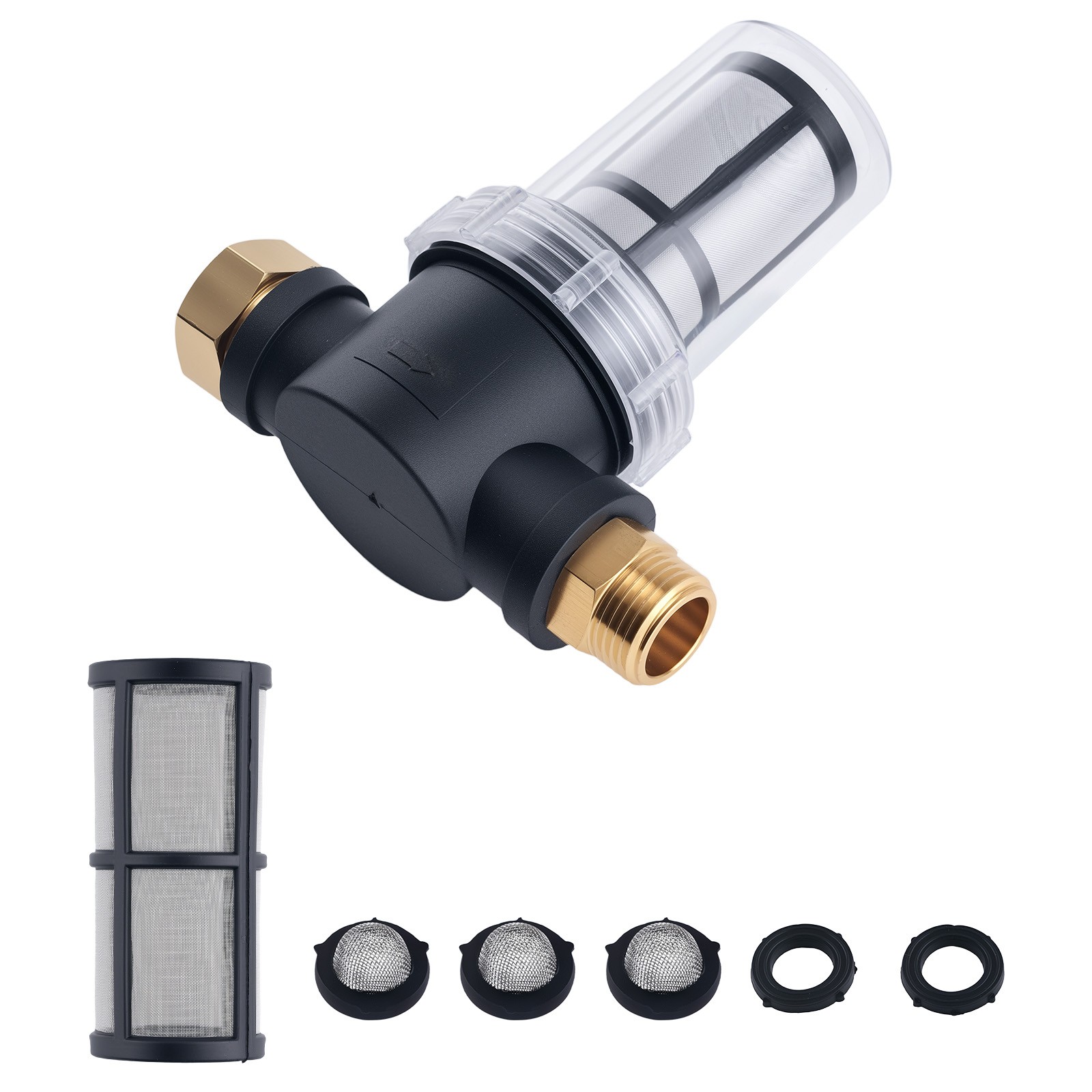 Garden Inline Wash Hose Inline Filter with Mesh Screens for Pressure Washer Pump