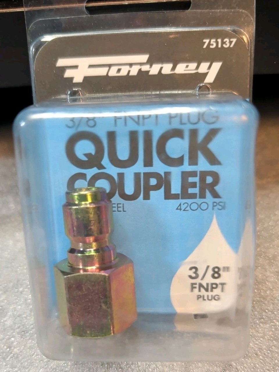 Forney 3/8 In. Female Quick Connect Pressure Washer Plug 75137 Forney 75137 3/8