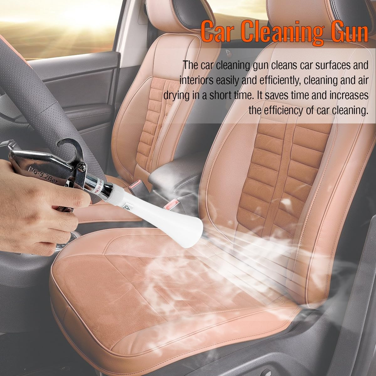 Aluminium Car Cleaning Gun with Tapered Nozzle, Air Blower for Car Detailing, Ai