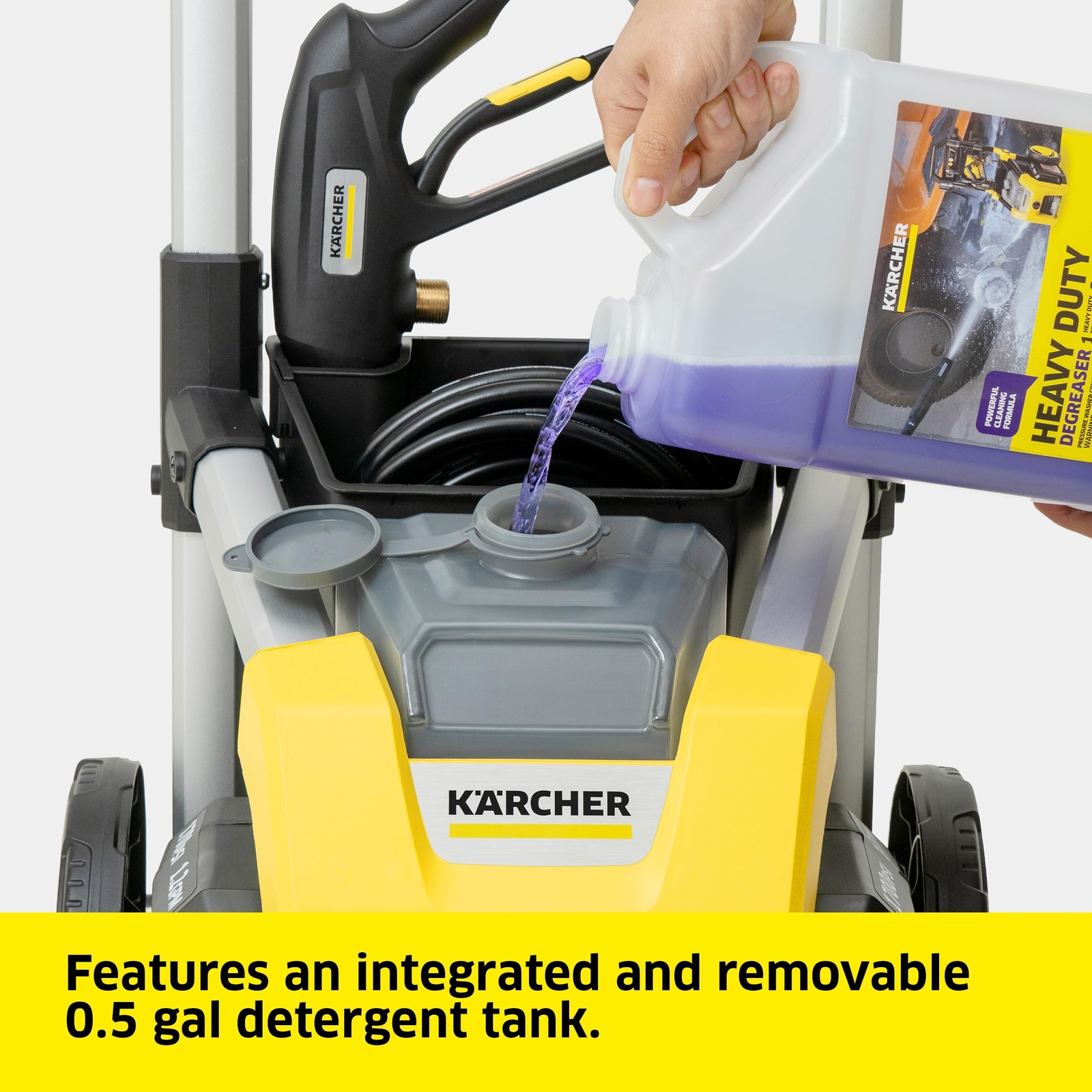 Kärcher Pressure Washer K1700, Max 2125 PSI, 3 Spray Nozzles, Detergent Tank