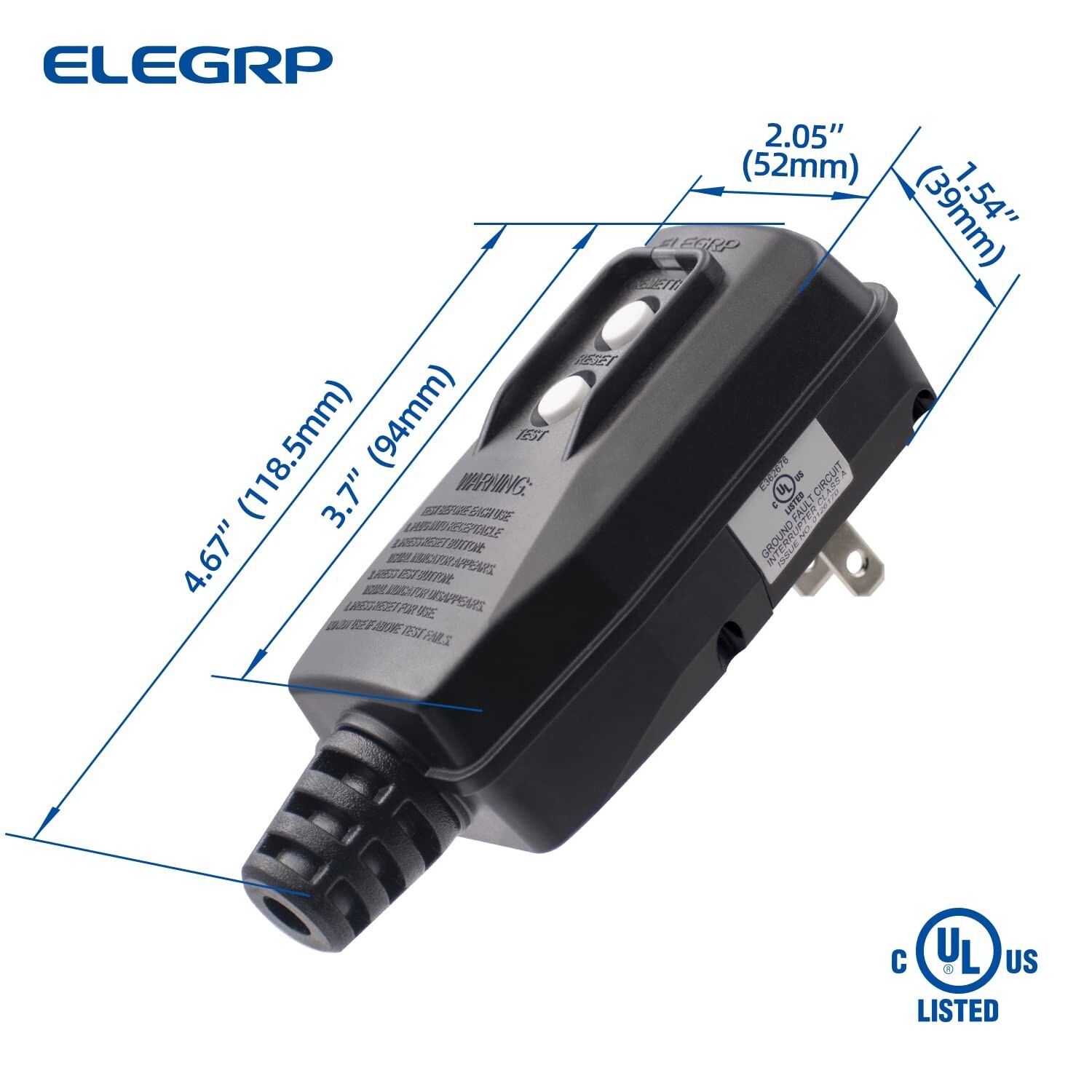 G1215PA2 G20PASR Patented Auto-Monitoring GFCI Replacement Plug Assembly, Auto R