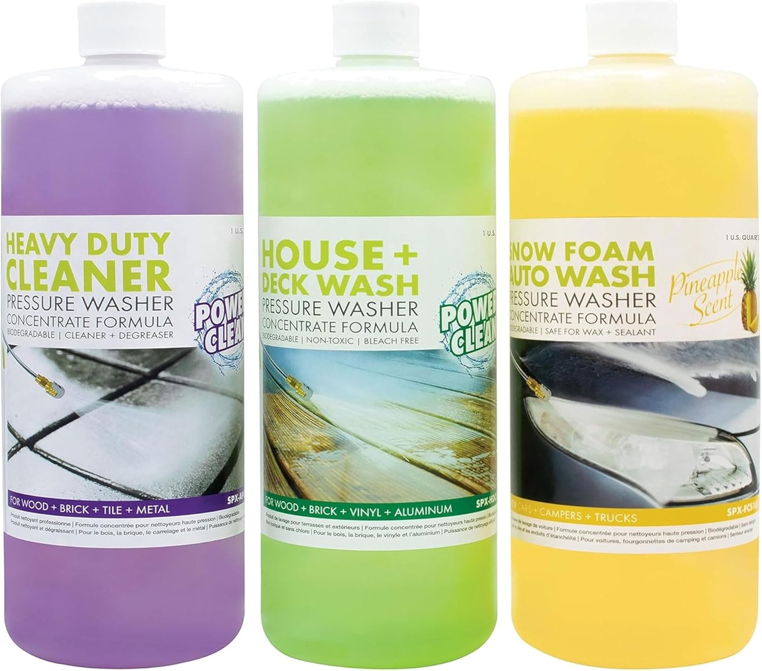 3-Pack Pressure Washer Concentrate Multi-Scent 1 Gal Each – House & Deck Wash