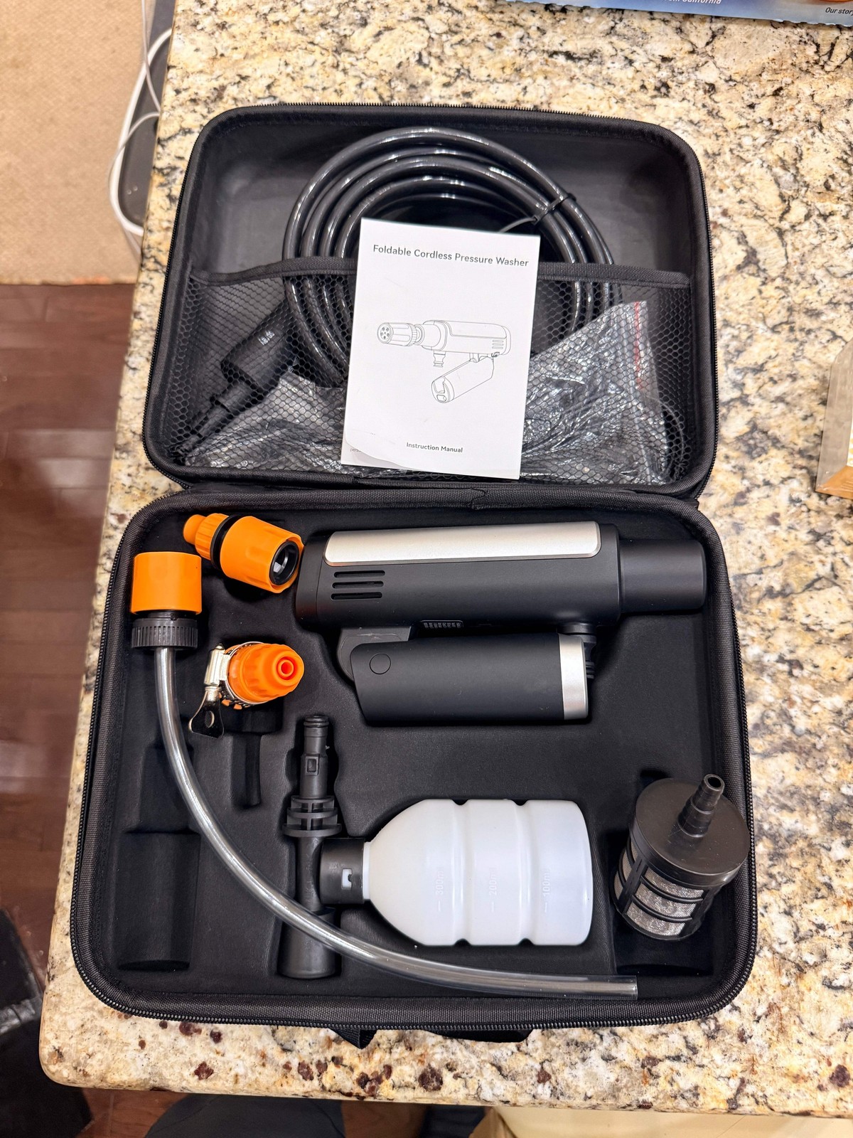 Portable Cordless Pressure Washer Kit Orange Trigger