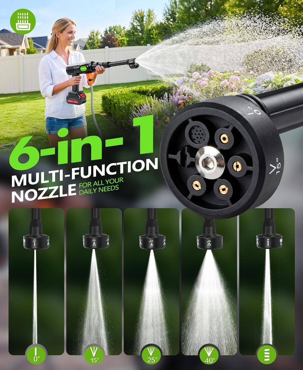 Versatile Cordless Vehicle Cleaner with Built-In Hose – Perfect for Outdoors