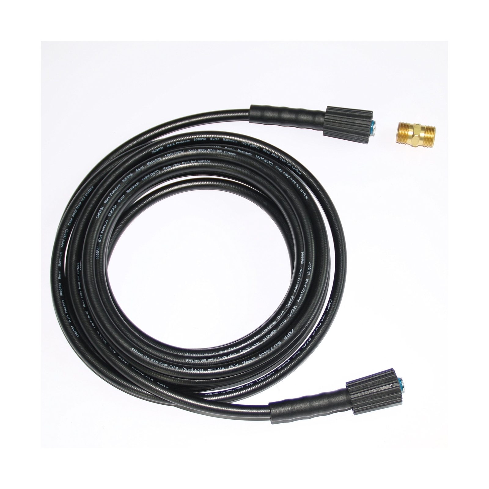 XZT 3000 PSI 35FT 1/4-inch High Pressure Washer Hose with Adapter,3000PSI Ext…