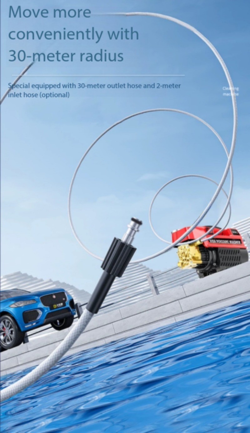 High-Powered Household High-Pressure Car Wash Machine with Brush and Pump