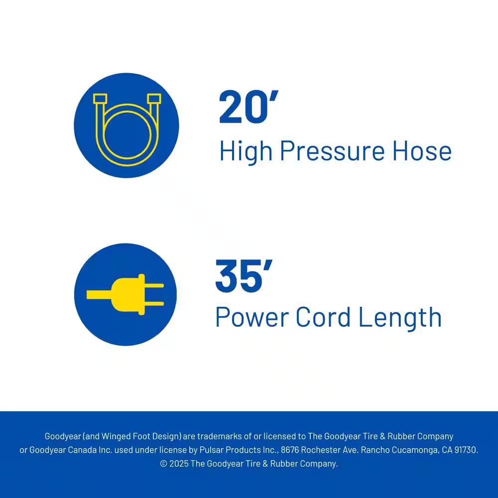 2200Psi, 1.65 GPM Cold Water Electric Pressure Washer 4 Quick-Connect Spray and