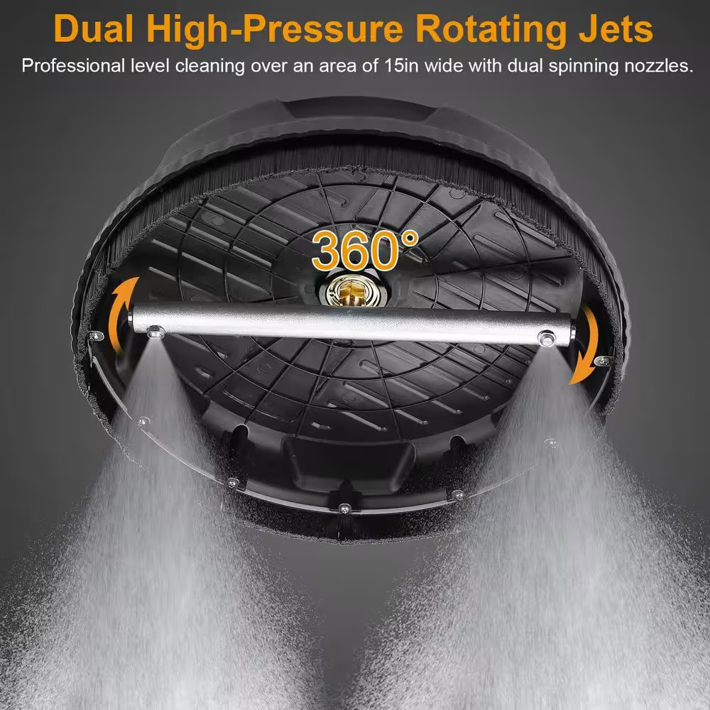 15 In. 4000 PSI Disc Power High Pressure Washer Surface Cleaner, Flat Washer Bro