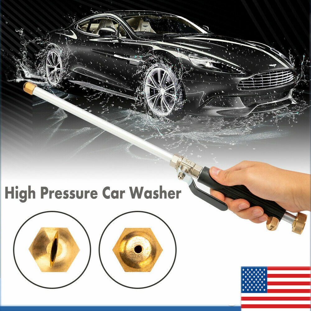 2-In-1 Hydro Jet High Pressure Power Washer Spray Nozzle Gun Water Hose Wand US