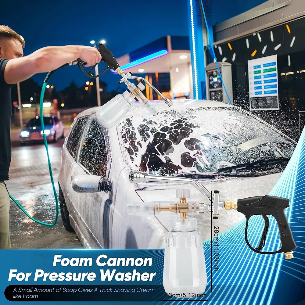 Snow Foam Lance Cannon Soap Bottle Sprayer For Pressure Washer Gun Jet Car Wash