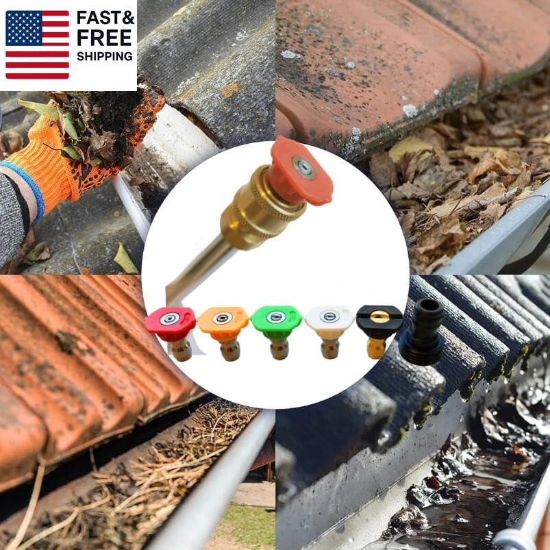 Upgraded Pressure Washer Wand, Brass Water Jet Nozzle for Garden Hose, Hydro H