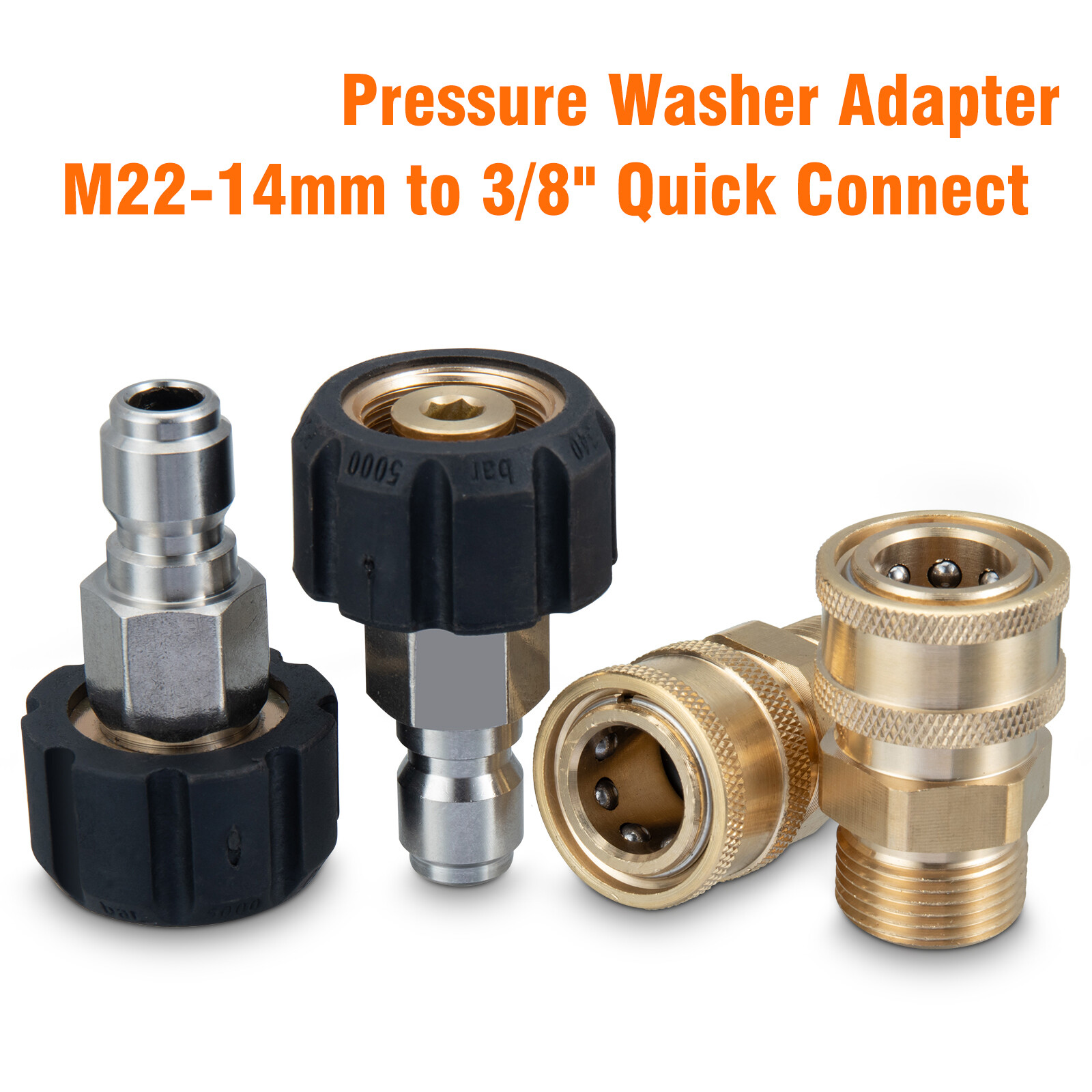 High Pressure Washer Hose 20/25/50/100ft 5800PSI M22 Power Washer Extension Hose