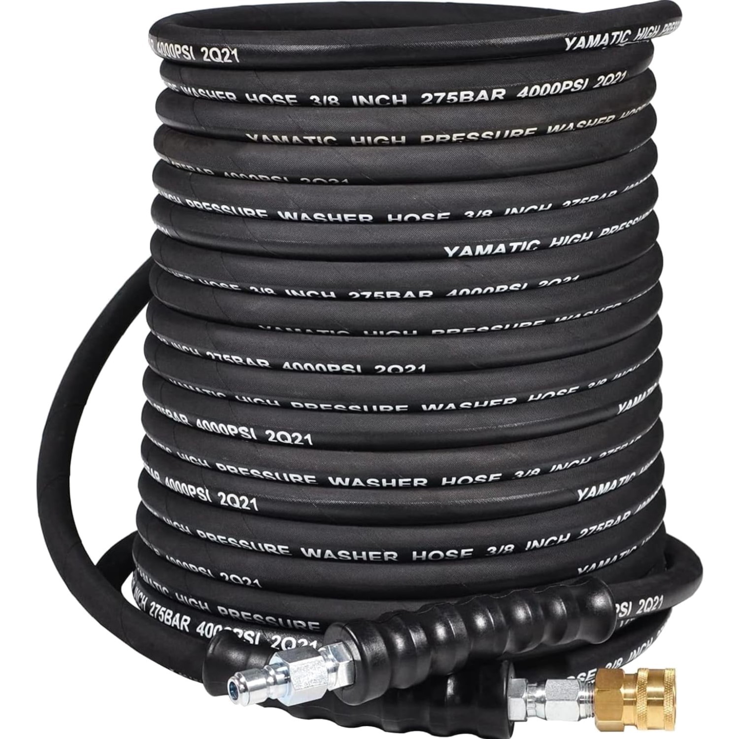 YAMATIC 3 8 Pressure Washer Hose 100 Ft 4000 PSI Steel Braided