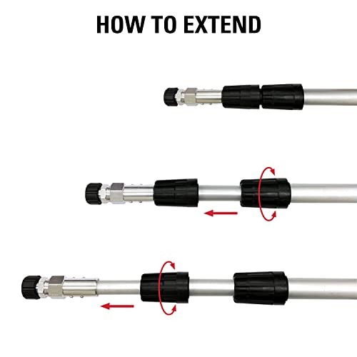 Pressure Washer Extension Wand Telescoping 4000PSI