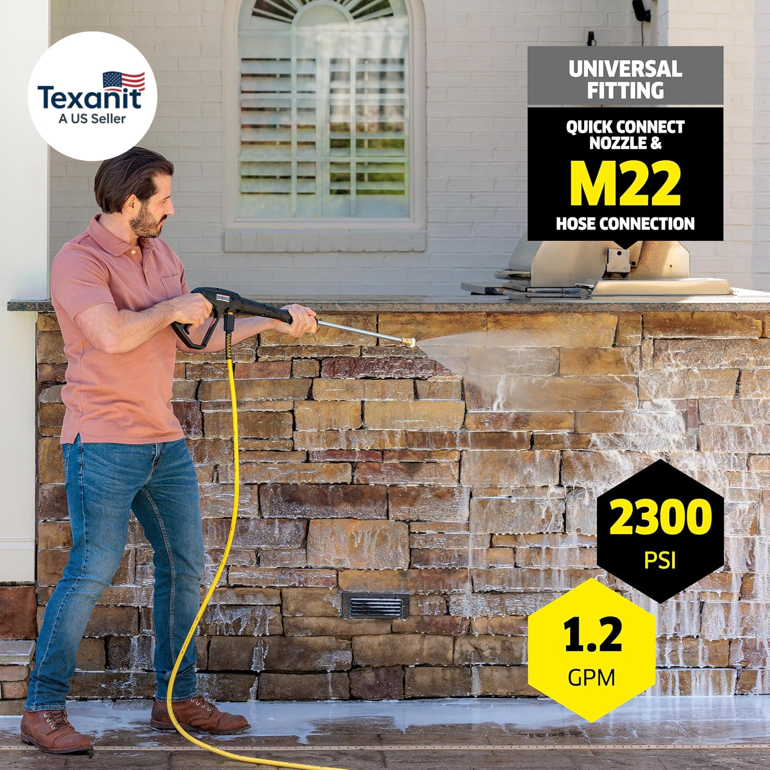 Kärcher Pressure Washer K2300PS, CETA Certified, 4 Spray Nozzles, Detergent Tank