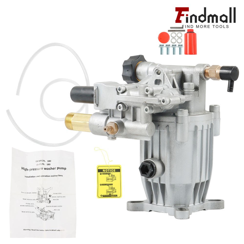 Findmall Pressure Washer Pump 1″ Shaft 4GPM Horizontal 3000PSI /4000PSI /4400PSI