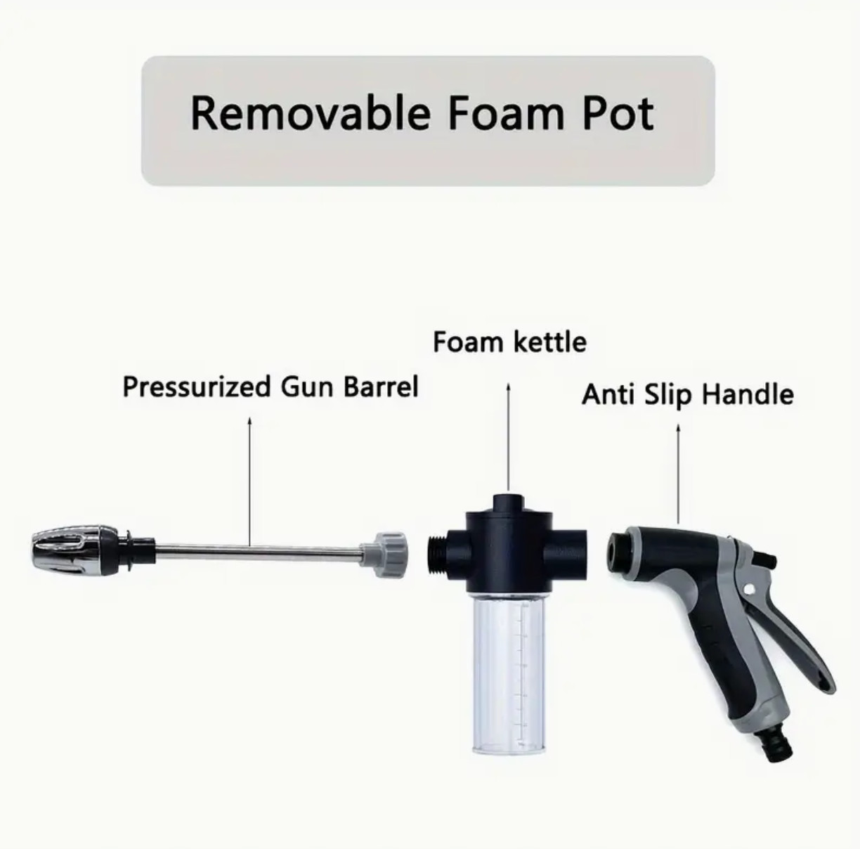1-Pack High Pressure Car Washing Water Gun, Multi-Purpose Garden Hose Nozzle