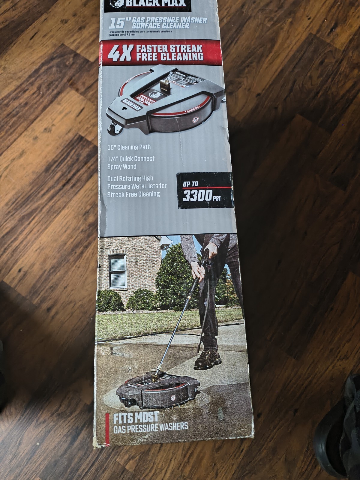 BLACK MAX 15″ Wheeled 3300PSI Surface Cleaner *Sealed*