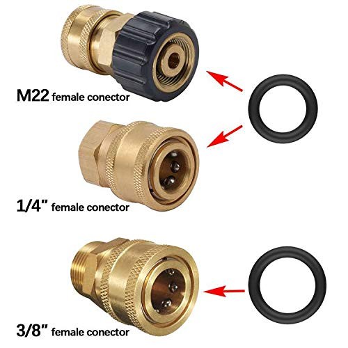50 Pack O-Rings Power Pressure Washer Replacement for 1/4 inch, 3/8 inch, M22